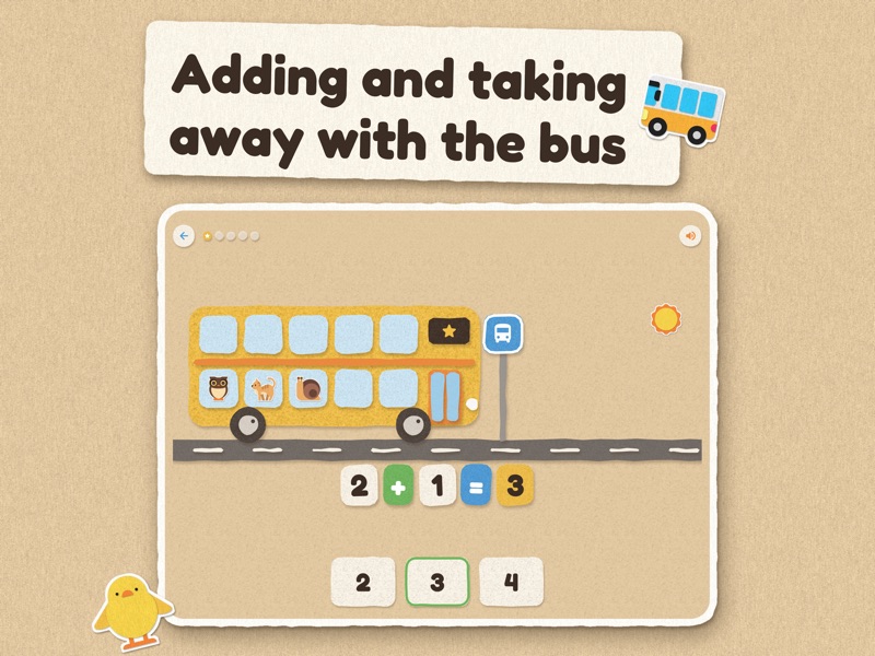 Adding and taking away with the bus: The Bus on the iPad