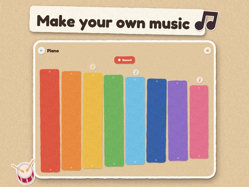 Make your own music: the piano in the Music room on the iPad