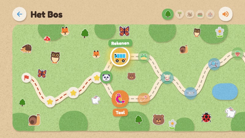 Op avontuur: de kaart van het Bos op de tv, van spel naar spel